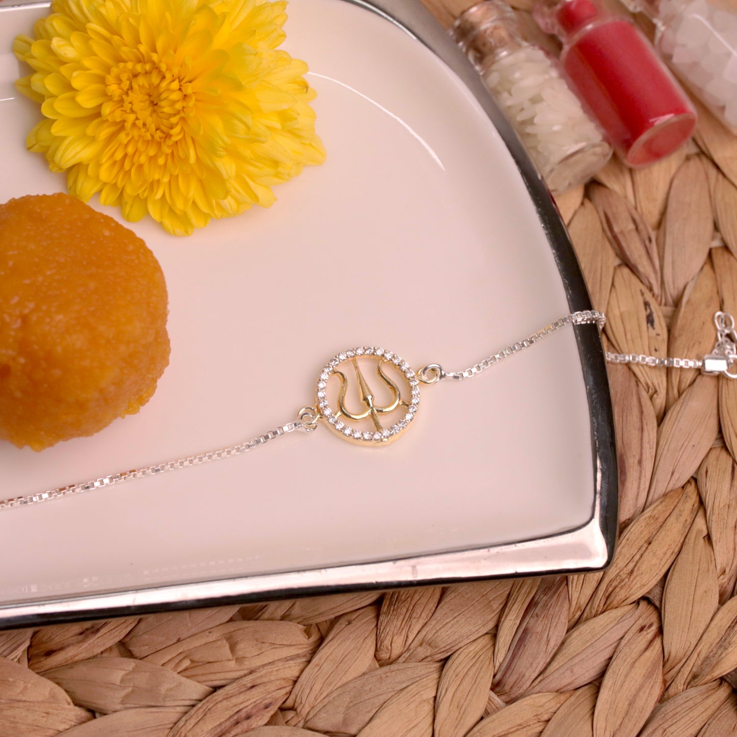 Trishul Viraasat Pure Silver Rakhi