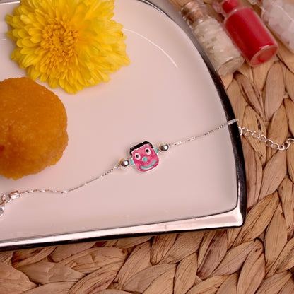 Naughty Jian Kids Silver Rakhi