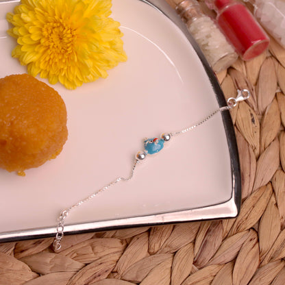 Angry Bird Kids Silver Rakhi