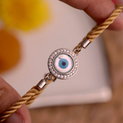 Evil Eye Silver Rakhi