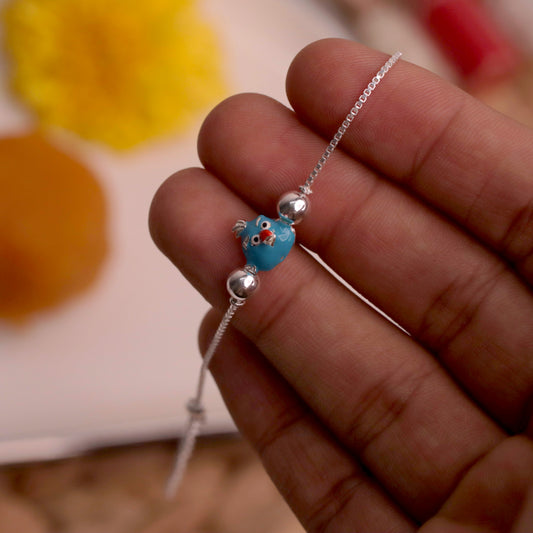 Angry Bird Kids Silver Rakhi