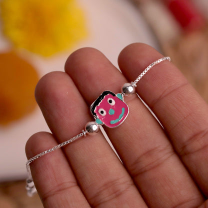 Naughty Jian Kids Silver Rakhi