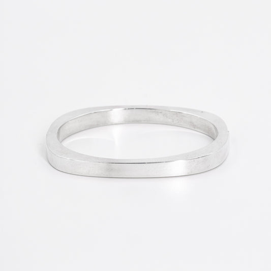 Silver Rectangular Shiny Cuff/Kada