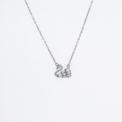 Silver Celestial Swan Chain Pendant
