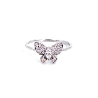 Silver Wings of Beauty Ring