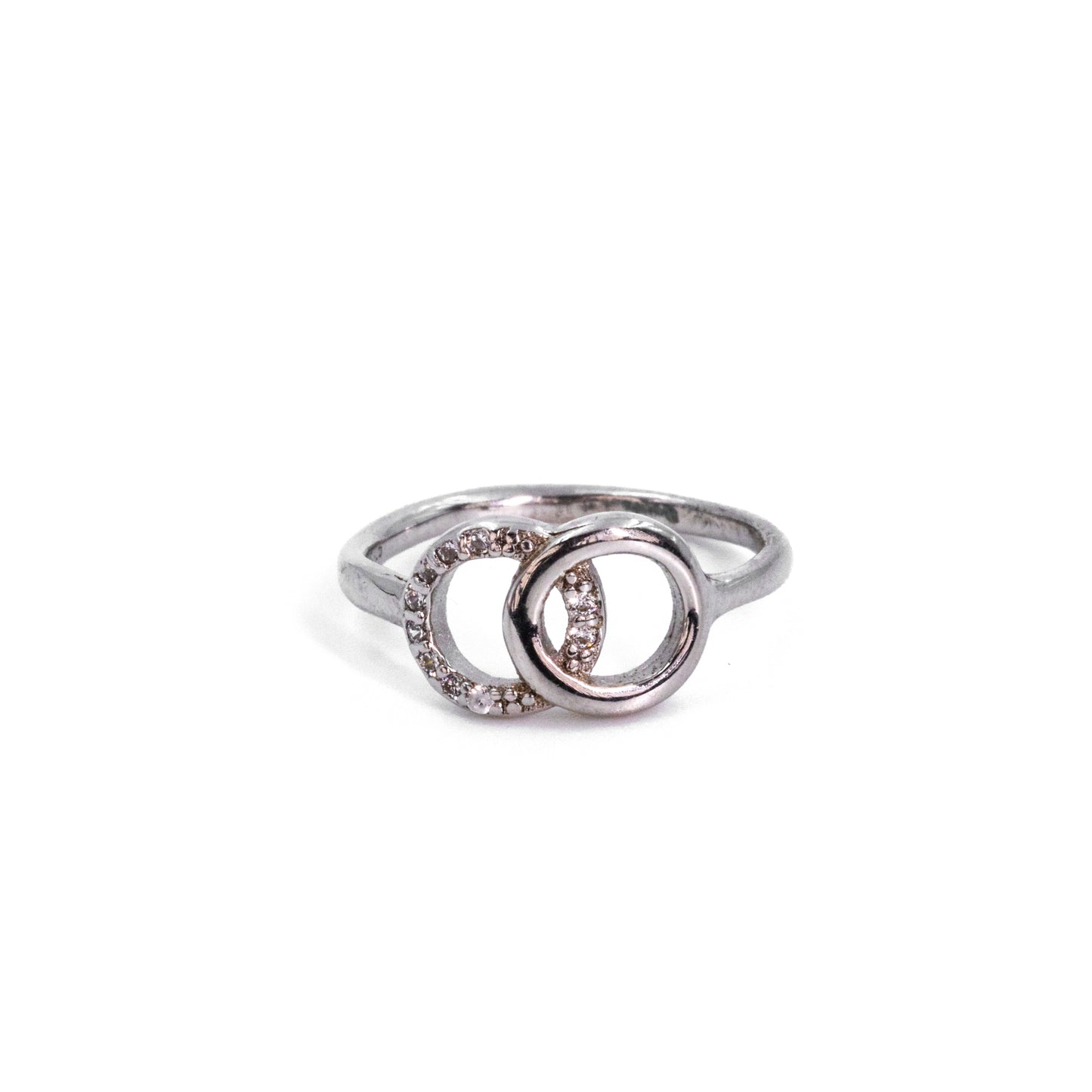 Silver Dual Circle Ring