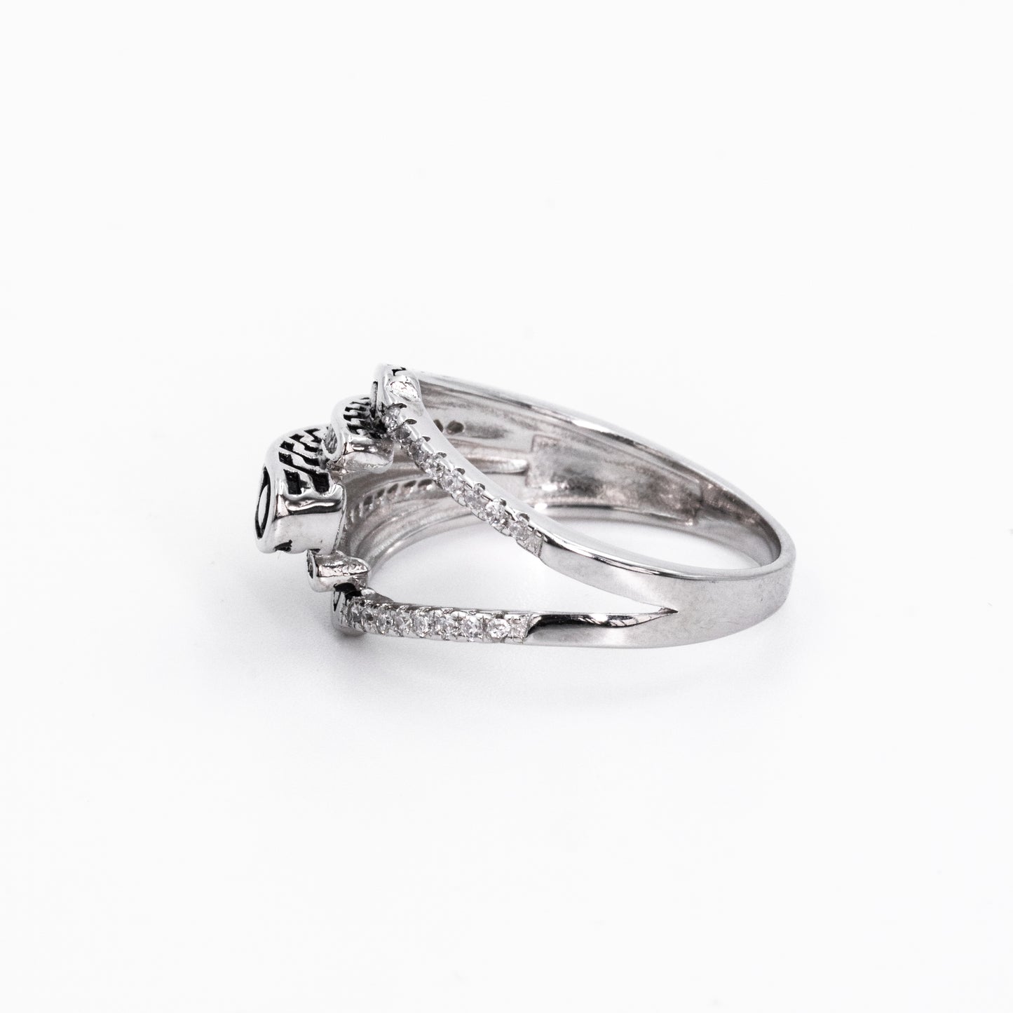 Silver Sovereign Double Layer Ring