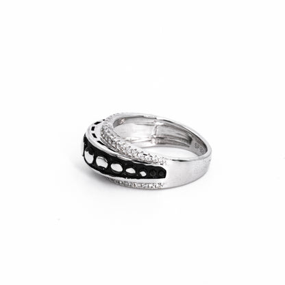 Silver Stardust Lining Ring