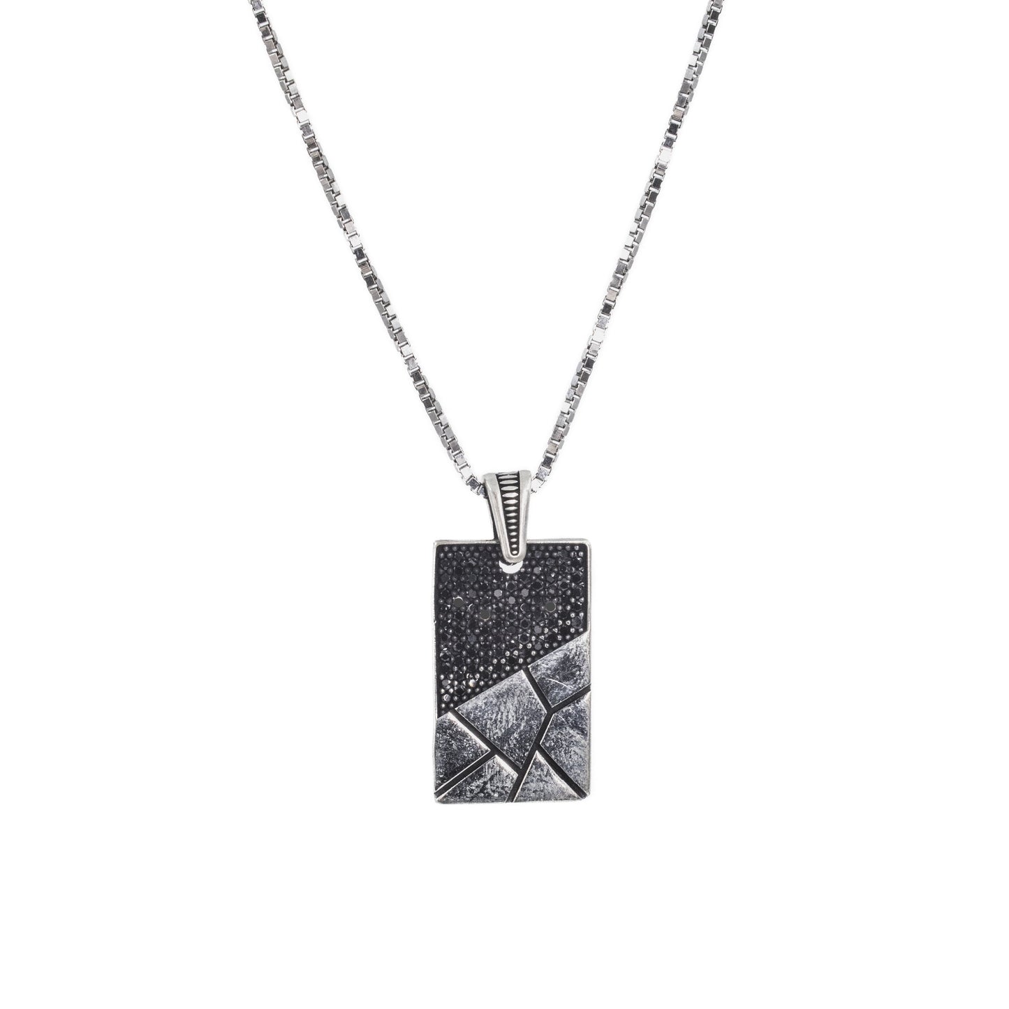 Silver Abstract Statement Pendant