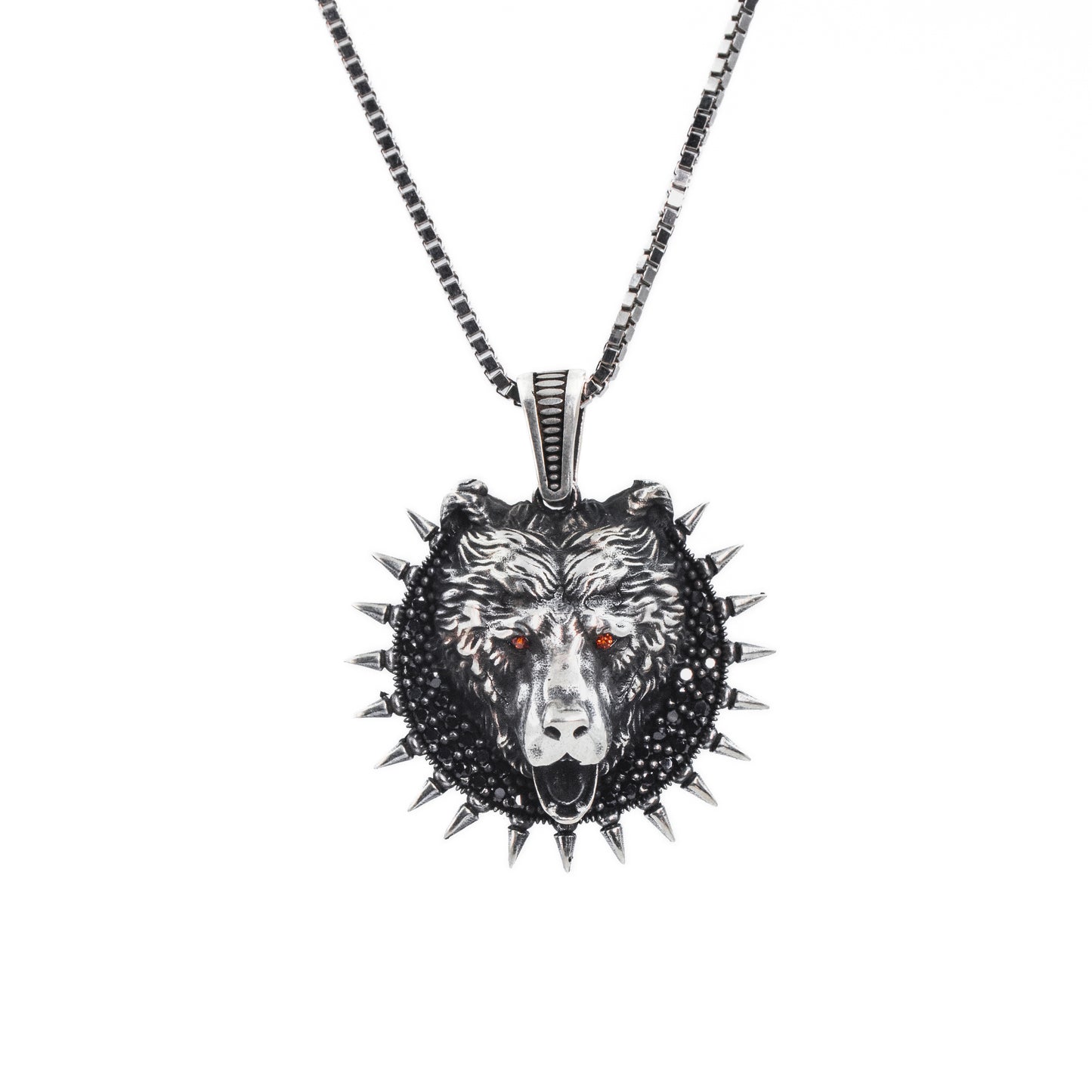 Vintage Spiky Wild Bear Pendant