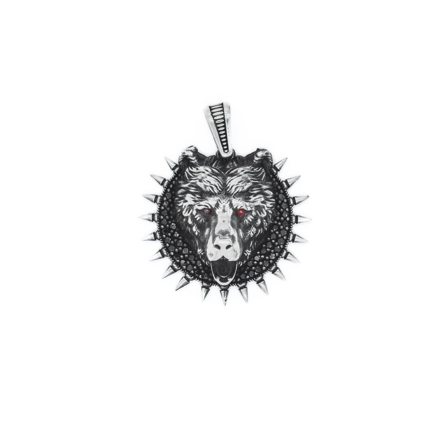 Vintage Spiky Wild Bear Pendant