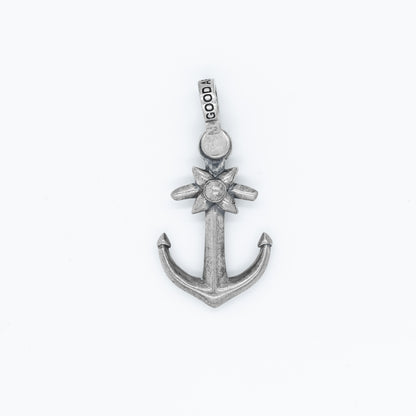 Silver Engraved Anchor Pendant