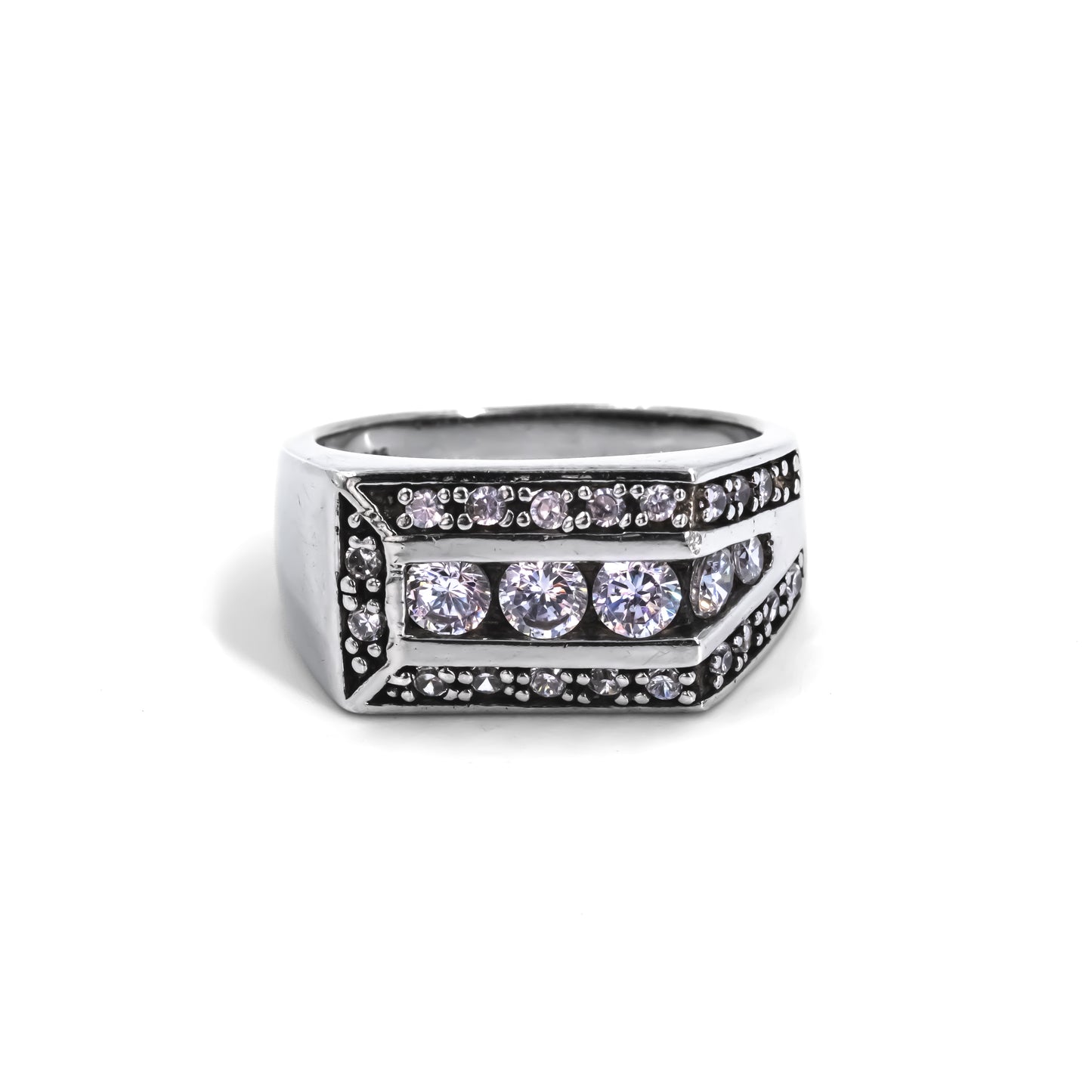 Silver Classic Gemstone Ring