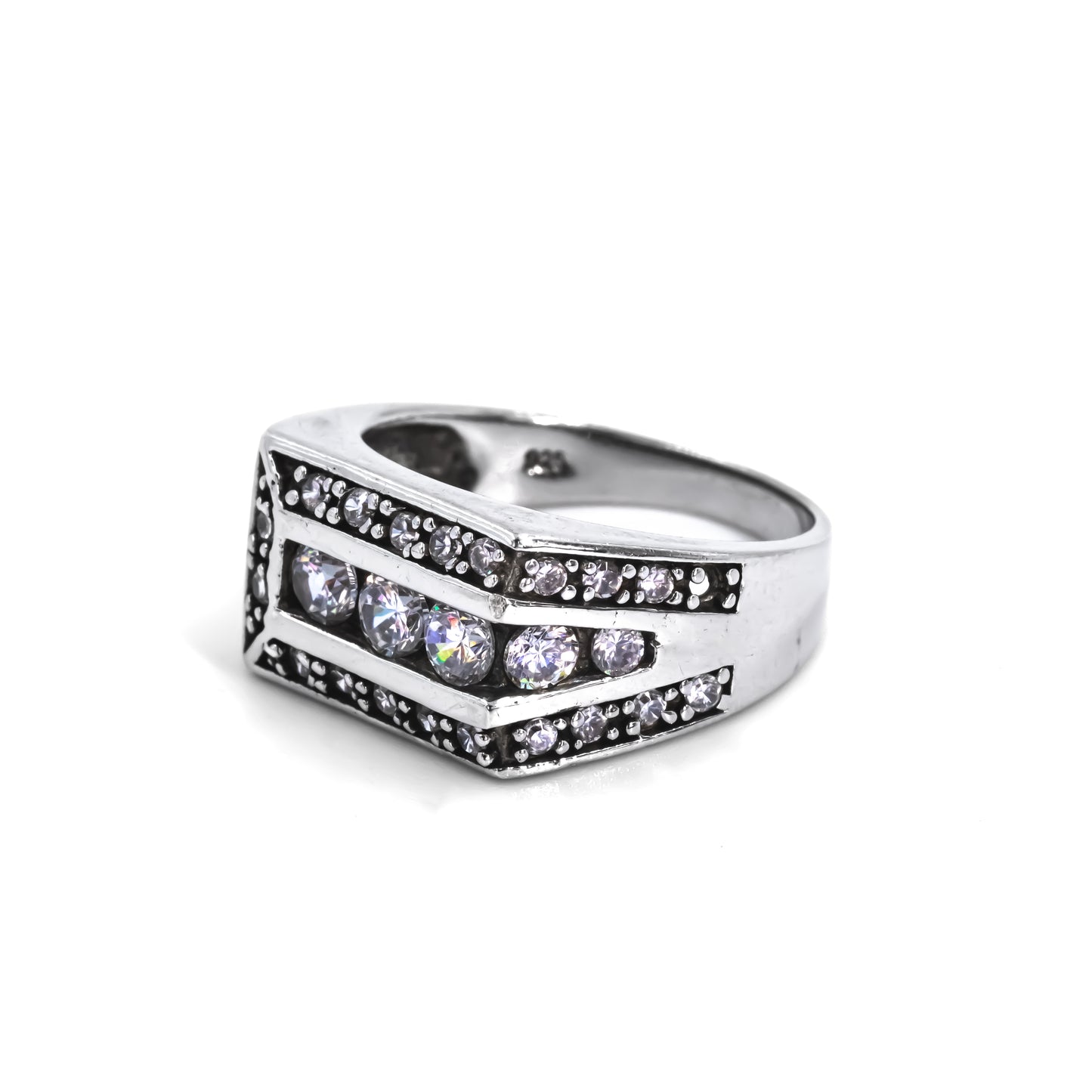 Silver Classic Gemstone Ring