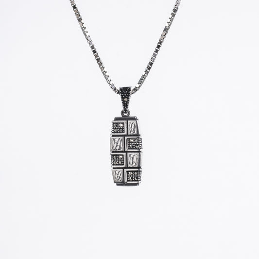 Silver Marcasite Enigma Pendant