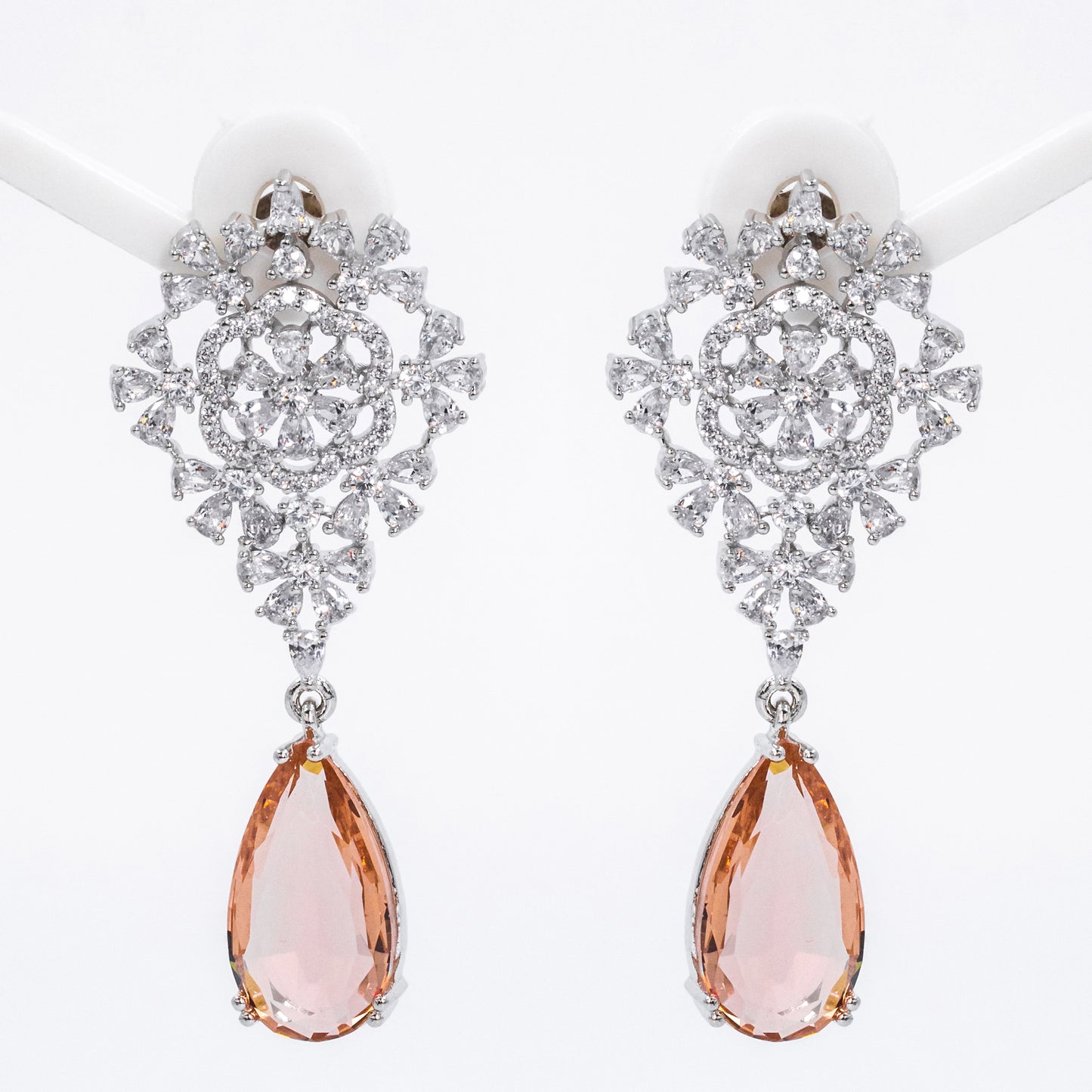 Silver Peachy Serenity Earrings