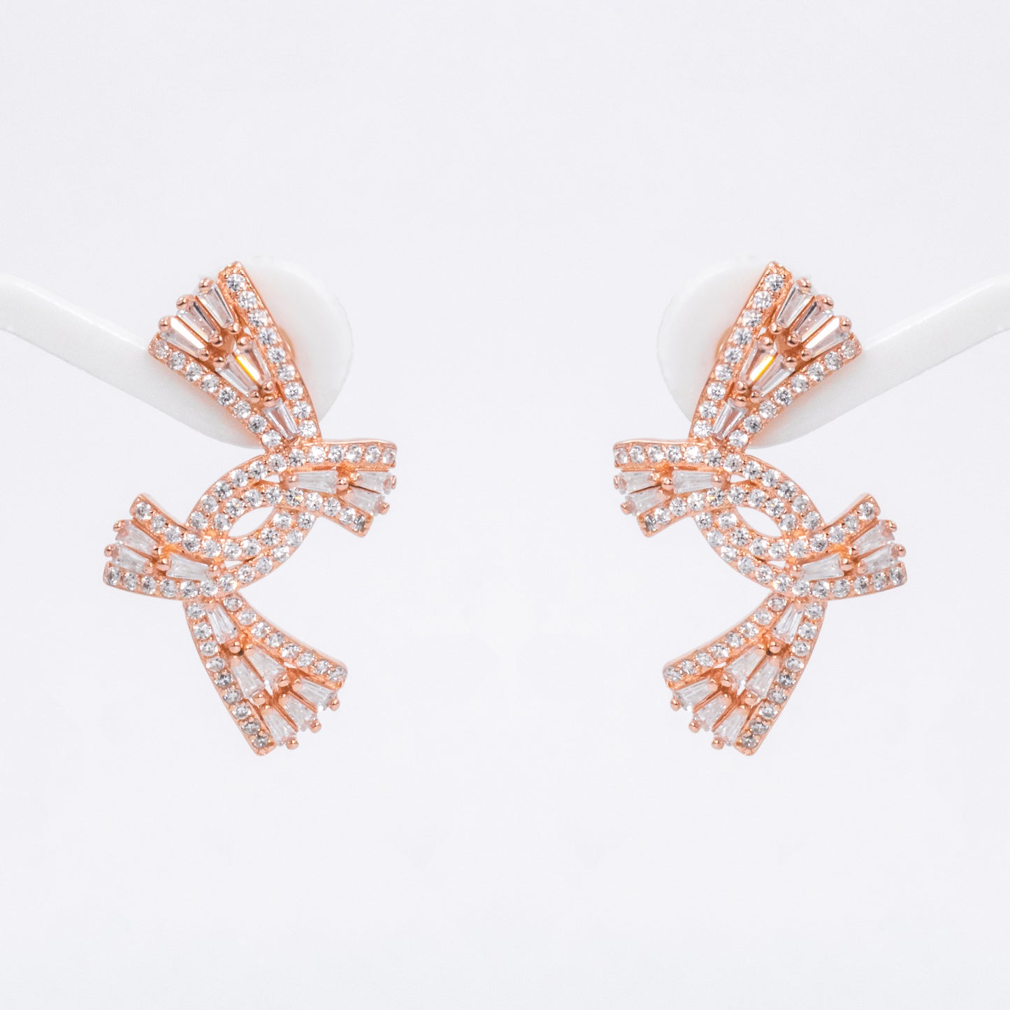 Rose Gold Intertwined Earrings