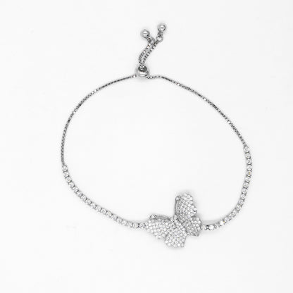 Silver Fluttering Butterfly Bracelet