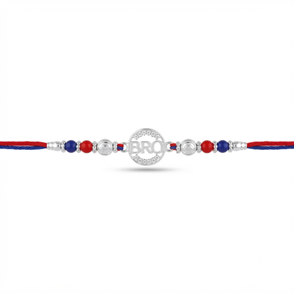 Smiley Bro Silver Rakhi