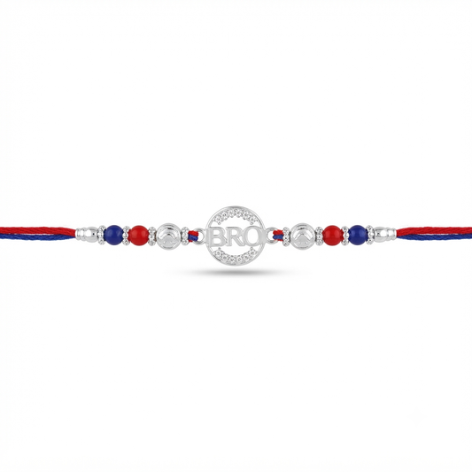 Smiley Bro Silver Rakhi