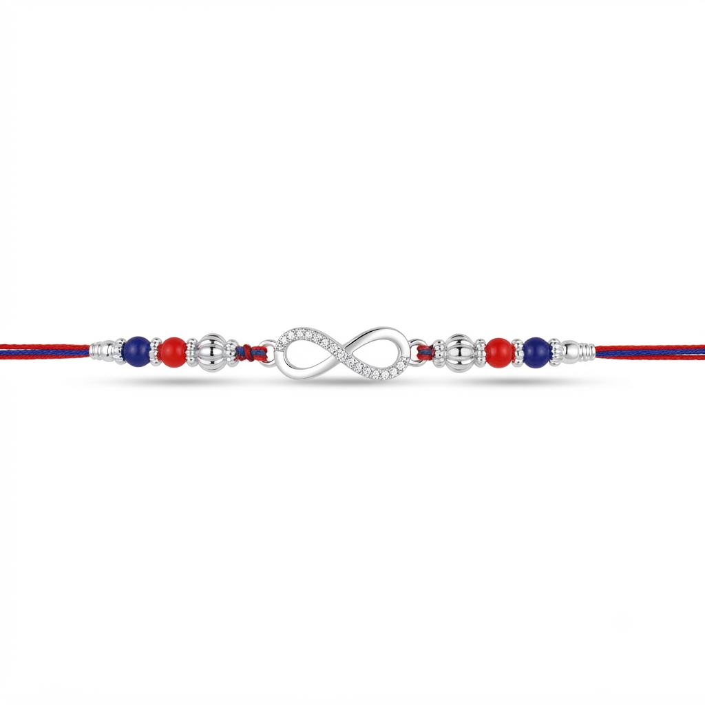 Infinite Love Silver Rakhi