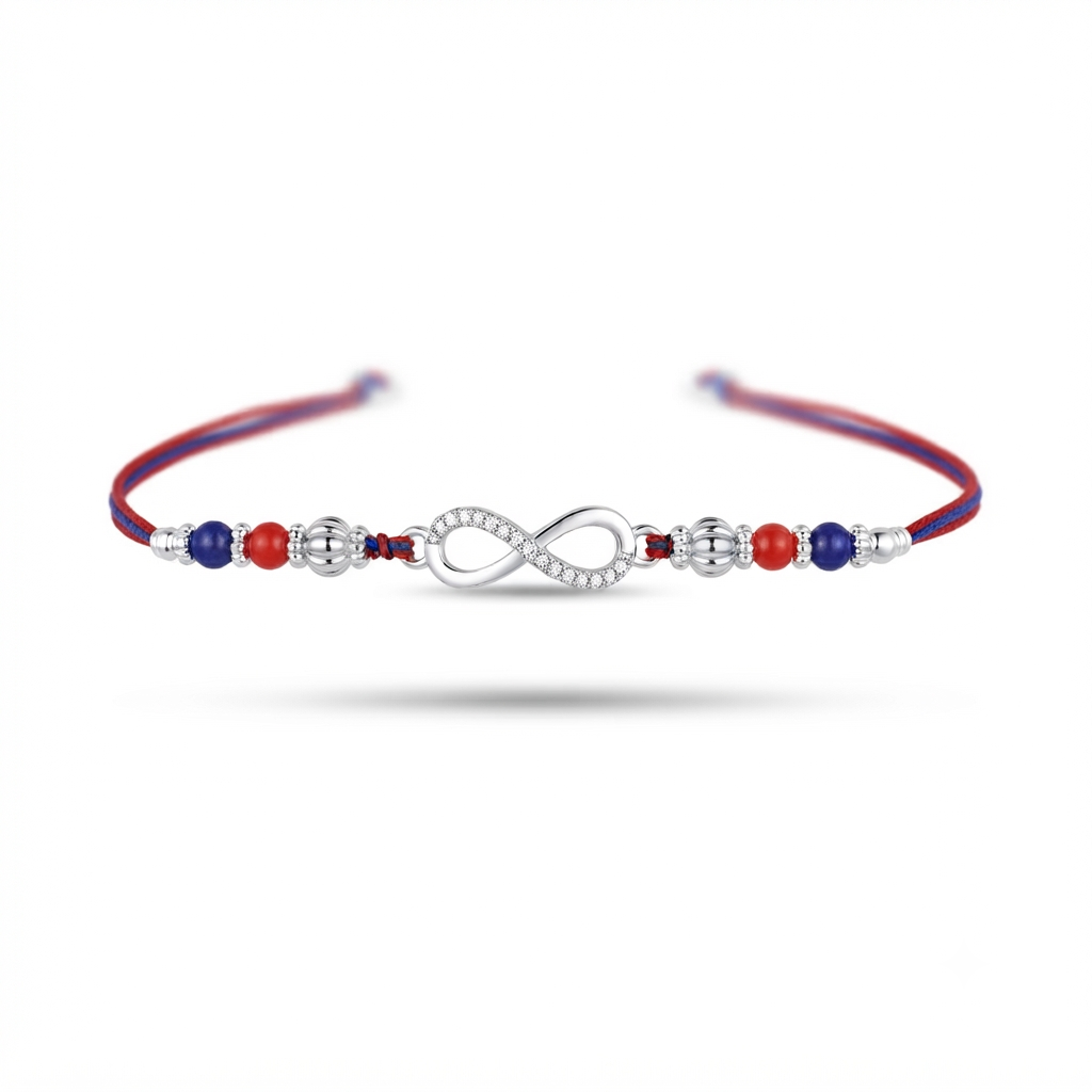 Infinite Love Silver Rakhi