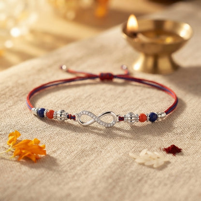 Infinite Love Silver Rakhi