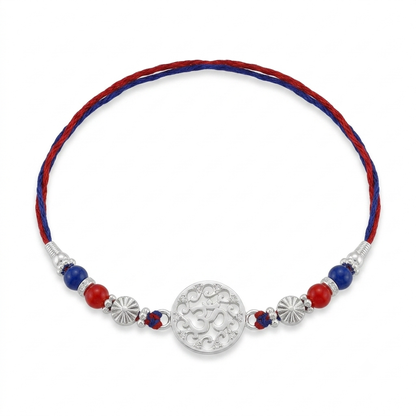 Designer OM Silver Rakhi