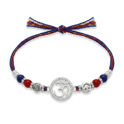 OM Ratna Silver Rakhi