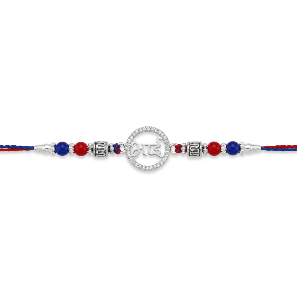 Designer BHAI Silver Rakhi