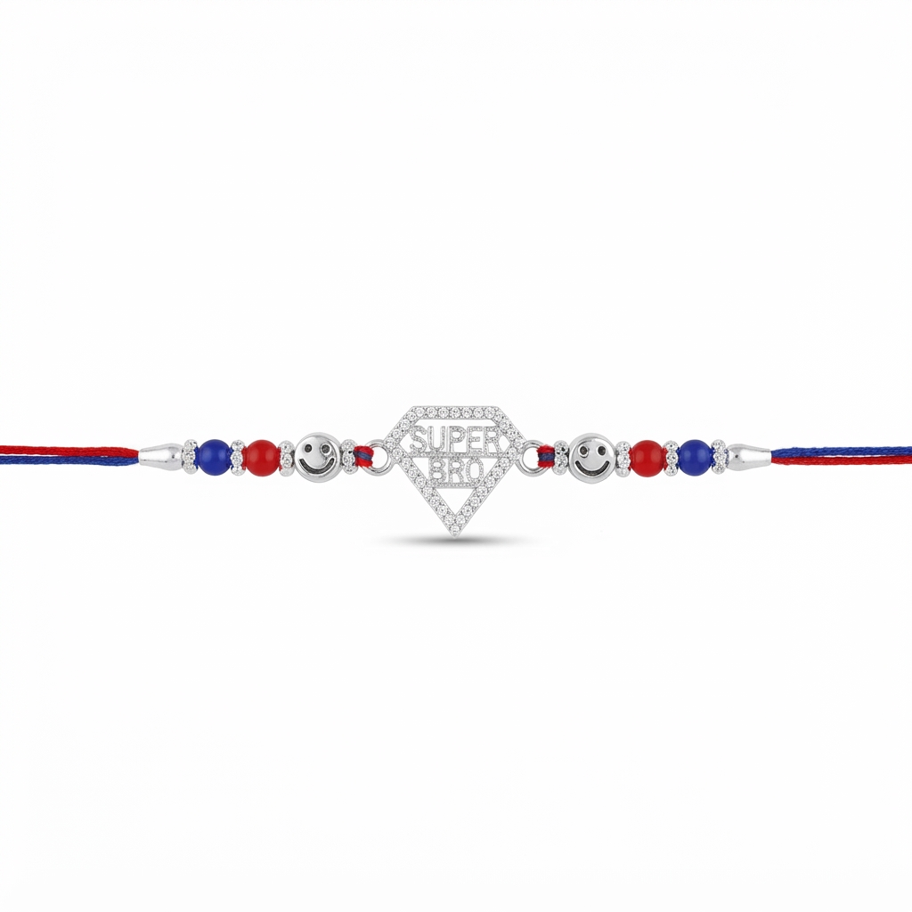 Superman Bro Silver Rakhi