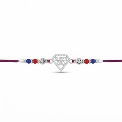 Superman Bro Silver Rakhi