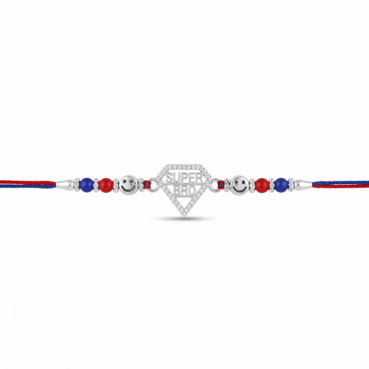 Superman Bro Silver Rakhi