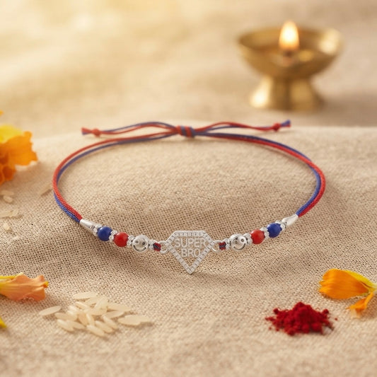 Superman Bro Silver Rakhi