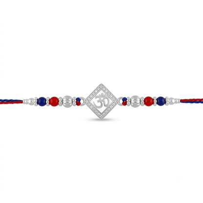 Om Silver Rakhi