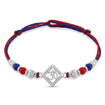 Om Silver Rakhi
