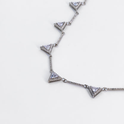 Silver Triangle Radiance Necklace Set
