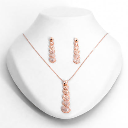 Rose Gold Celestial Sparkle Pendant Set