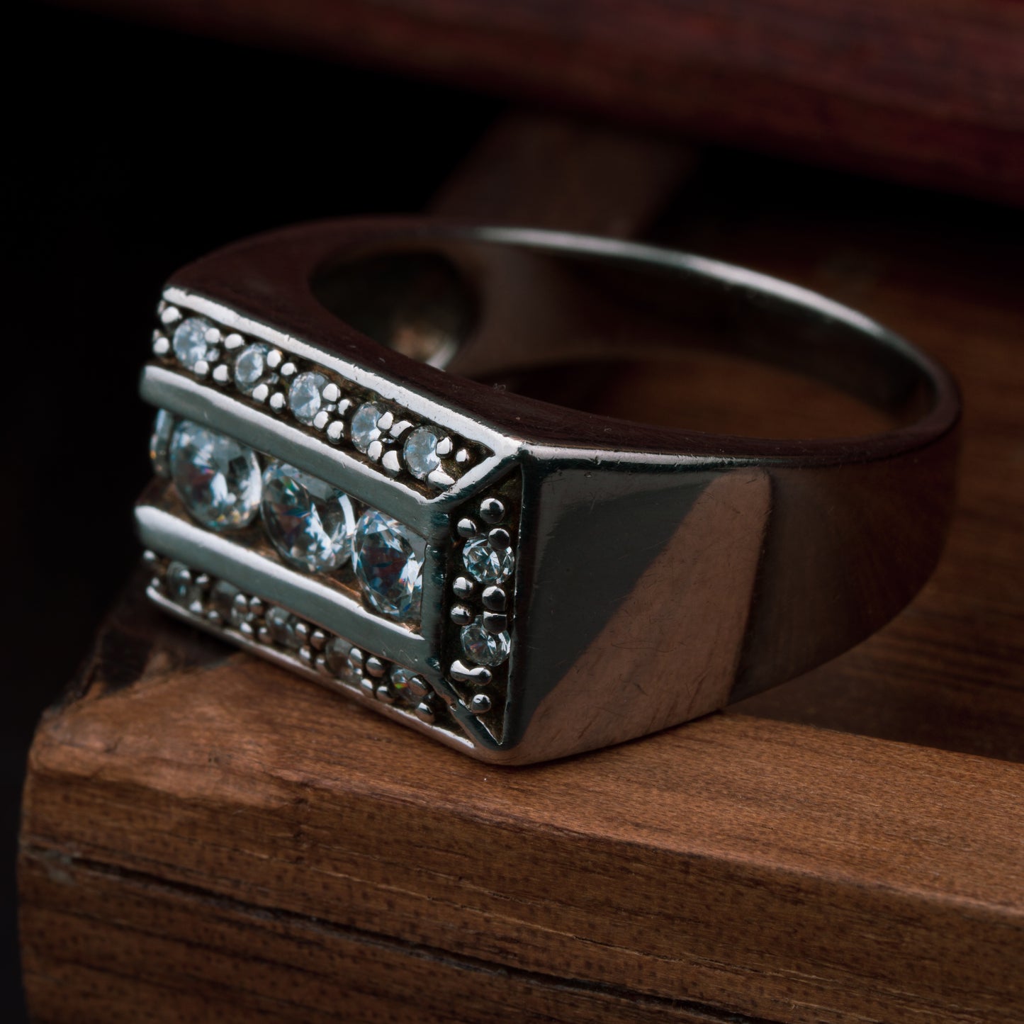 Silver Classic Gemstone Ring