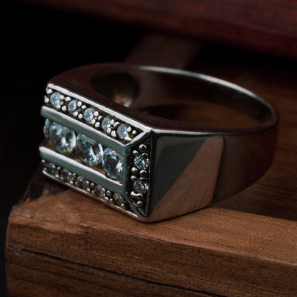 Silver Classic Gemstone Ring