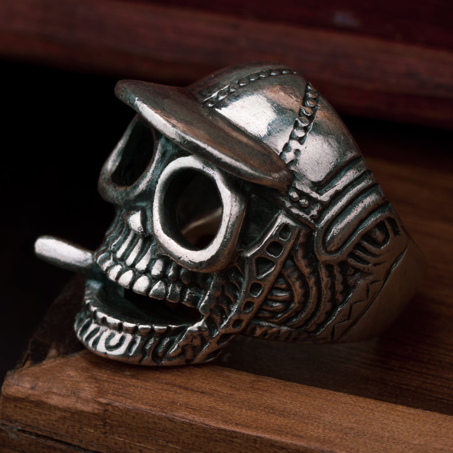 Vintage Rebel Skull Ring