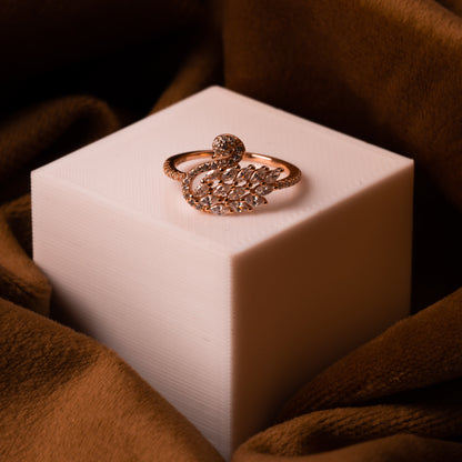 Rose Gold Swan Shimmer Ring