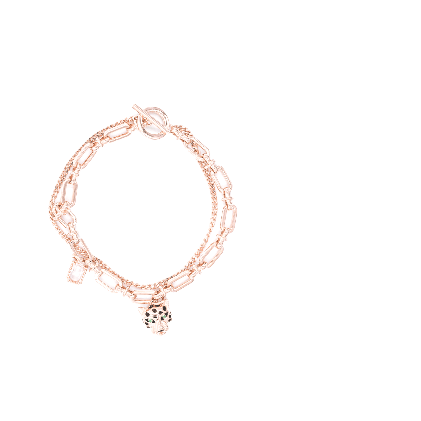 Rose Gold Premium Jaquar Charm Bracelet