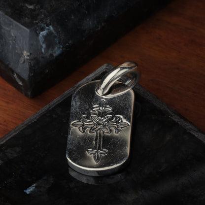 Silver Engraved Cross Pendant