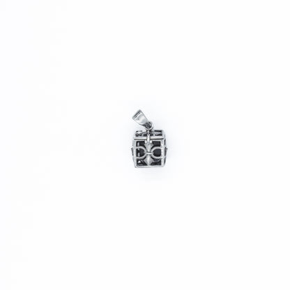 Silver Designer Cube Pendant