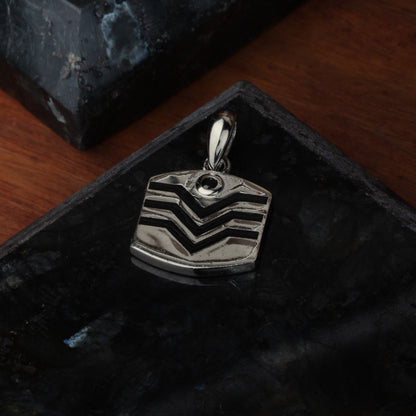 Silver Abstract Embrace Pendant