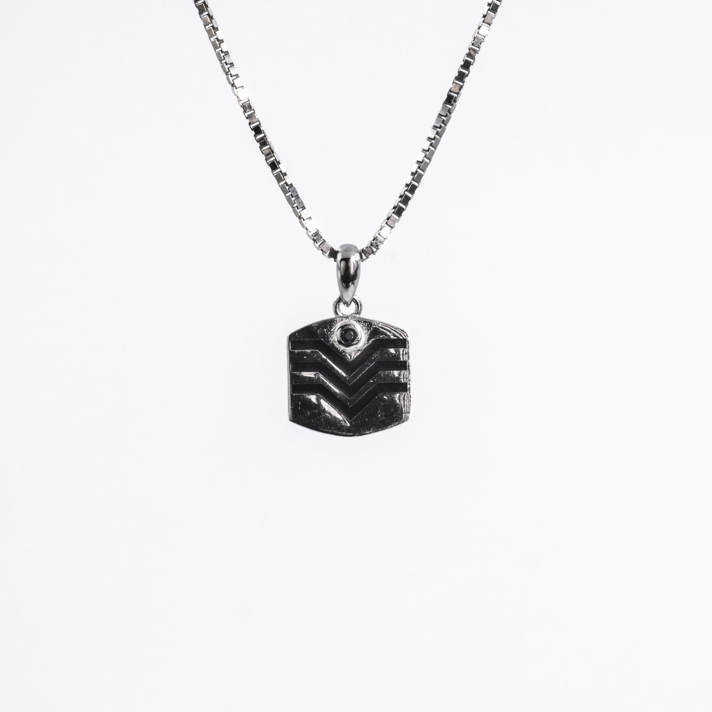 Silver Abstract Embrace Pendant