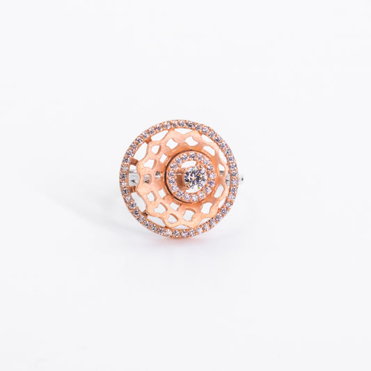 Two Tone Starry Embrace Ring
