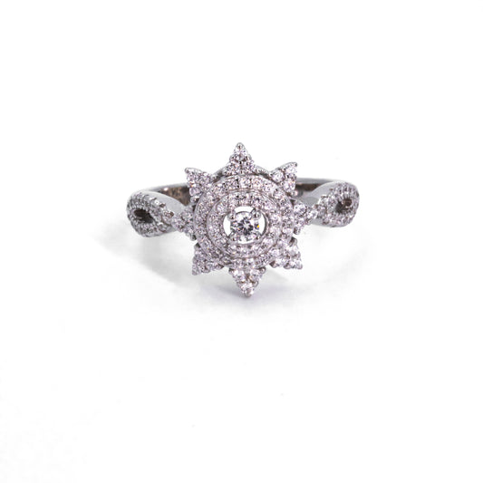 Silver Sun's Embrace Ring