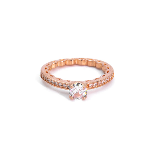 Rose Gold White Frost Ring
